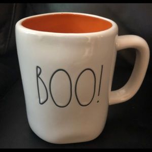 Rae Dunn Boo! Halloween Mug Orange inside